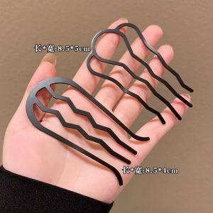 Uphold U-Shaped Hairpin Large Pearl Hair Comb Four-Tooth Hair Clip Fashionable Hair Accessories Korean Style Hair Comb