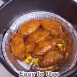 10 pcs Air Fryer Disposable Baking Aluminum Foil Tin Tray Non-Stick Steamer Round Liners Kitchen Accessories