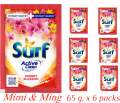 Surf Powder Cherry Blossom. Sold by 6's. ( 65g. x 6 sachets ). 