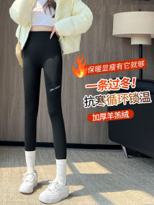 High Waist Shaping Yoga Pants Womens Autumn Winter Fleece Lined Tight Fit Sharkskin Barbie Style Pockets Casual Leggings