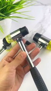 Palu Karet Rubber Hammer Hand Mallet Double Face Bahan Karet dengan Gagang Anti Slip