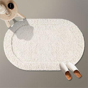 Hope | Dual-sided Oval Cotton Anti-slip Waterproof Bathroom Mat