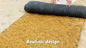 Atap jerami sintetis gulungan rumput buatan untuk bar pesta dekorasi atap jerami