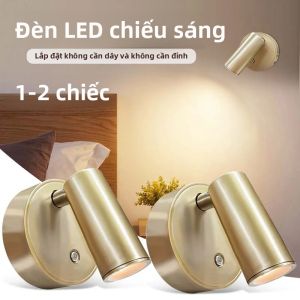 Đèn LED Gắn Tường Từ Tính Type-C Công Tắc Cảm Ứng Có Thể Sạc Lại Có Thể Điều Chỉnh Độ Sáng Đèn Đọc Sách Đầu Giường Phòng Ngủ Không Dây Phong Cách Hiện Đại Đen Vàng Trắng