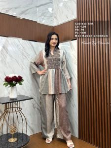 SET CALISTA//ONESET SLEEP HAWET RAYON PREMIUM//SETELAN KANNA LENGAN PANJANG DAILY KEKINIAN