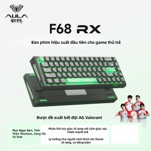 AULA | Bàn Phím Chơi Game Có Dây AULA F68 RX Tốc Độ Lấy Mẫu 8K Công Tắc Từ Tính 0001mm RT 68 Phím Tốc Độ Quét 256K Có Thể Thay Thế Nóng Cho PC Esports Đèn Nền Nhiều Màu