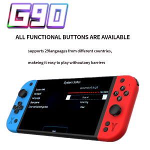 G90 7 Inch 64GB 4000mAh High Definition Arcade Handheld Game Console for PSP/PS1 Nostalgic Retro TV Game Controller