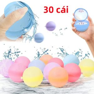 Bóng Nước Tái Sử Dụng 10-30 Quả/bộ Dành Cho Trẻ Em & Người Lớn Đồ Chơi Vui Chơi Ngoài Trời Mùa Hè Bể Bơi Bãi Biển Tắm Bom Nước Cho Trò Chơi Tiệc Tùng