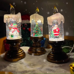 เทียนคริสต์มาส LED โคมไฟคลาสสิค แบบใส่ถ่าน/เสียบสาย แสงวอร์มไลท์ ไฟประดับ อุปกรณ์ตกแต่งเทศกาล Christmas