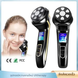 Mini HIFU Ultrasonic EMS Micro Current Facial Lift Firming ต่อต้านริ้วรอย Skin Care มัลติฟังก์ชั่นเครื่องมือความงามนวด