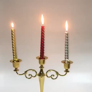 MCI 10 inch spiral color candle 4PCS/ box smoke-free without drops
