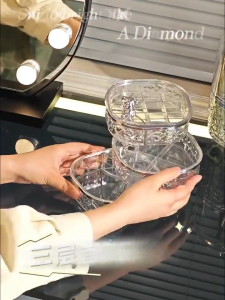 PRADO MALAYSIA Luxury 360° Rotating Jewelry Box Multi-Layer Compartment Organizer Ring Earring Necklace Storage Kotak Menyimpan Cincin 首飾收納