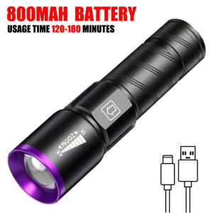 BALDR | LED UV395NM Flashlight Ultraviolet Torch Mini UV Light Pet Urine Stains Torch Fluorescent Anti-counterfeiting Bill Seal Detector