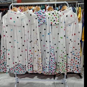 Mukena Dewasa Katun Rayon Premium Setelan Bahan Adem motif Love Mukena Lebaran Jumbo Murah Fashion Muslim - XELLEA