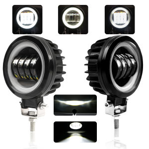 LED Fog Lamp Driving Daytime Off Road Led Light Headlight 3 20W Motorcycle Halo Lamps For Jeep ATV 12V 24V SUV Worklight Beams