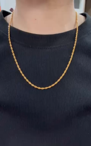 Poh Heng Jewellery 22K Gold Rope Chain in Yellow Gold [Price By Weight]