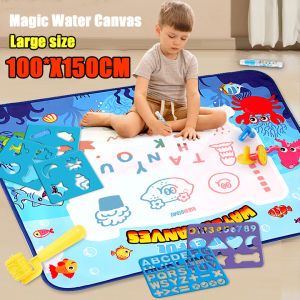150X100cm Magic Water Canvas Graffiti Drawing Board Repeatedly Doodle Water Painting Carpet Reusable Drawing Mat Kids Toy Gift