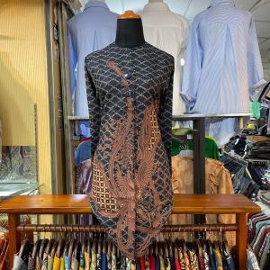 BAJU BATIK TUNIK COUPLE | BATIK TUNIK COUPLE MODERN | BATIK TUNIK SARIMBIT | BATIK TUNIK KATUN SOLO FULL LAPISAN FURING TRIKOT
