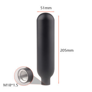 ​HPA Station 0.22L/220CC Compressed High pressure Gas Cylinder 200BAR 3000PSI Scuba Air Tank Soda Water Diving Aquarium Accesories Black Aluminum Sodastream Air Bottle Aquarium Needs/CO2 Equipment