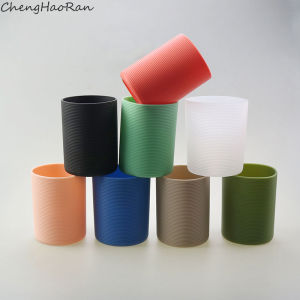 6. 5cm Thickened Straight Half-Body Cover Silica Gel Cup Cover Glass Water Cup Non-Slip Cover Oven Mitts Thermal Thermos Cup Protective Cover