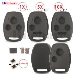 Jingyuqin 1/5/10pcs 2/3/4 BTN Strong Case New Remote Car Key Shell Fob For Honda Accord Civic CR-V Pilot Fit Jazz Odysess CR-Z