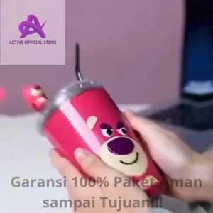 Termos Stainless Steel 303 Mug Kopi Coffe Lucu 500ml Tumbler Lotso Botol Dengan Sedotan