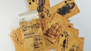 Vintage Pirate Ship 54 Playing Cards Pirates of the Caribbean Series Fit for Various Card Games-Gift for Christmas Halloween