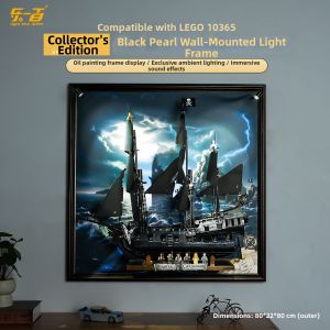 light your bricks | Display Case with Dust Cover for LEGO 10365 Black Pearl Ship