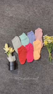 ONEFASHIONMALL Kaos Kaki Pendek Polos Short Semata Fashion Korean Style Kaoskaki Pria Wanita Dewasa Sport Pendek Murah KK003