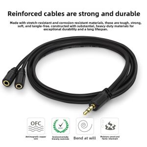 Choseal | Audio Extension Cable 3.5mm Splitter