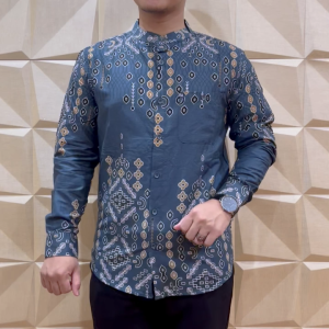 Kemko KH Kemeja Koko Pria Dewasa Batik Lengan Panjang Katun Premium High Quality