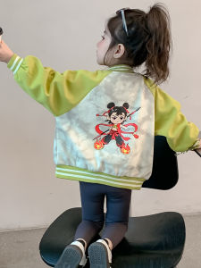 Áo Khoác Bóng Chày Mùa Thu Cho Bé Gái Áo Khoác Ngoài Phong Cách Hàn Quốc Cho Bé Gái 3-14 Tuổi Áo Khoác Ngoài Thường Ngày Có Nút Cài