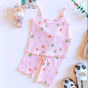 Bộ 2 dây quần lửng cotton tăm xuất Nhật bé gái