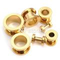 EXPANDER TELINGA/PIERCING WARNA GOLD/PIERCING TELINGA/PERCING TINDIK PRIA/PERCING PLUG BESI. 