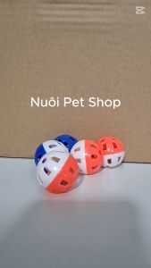 Đồ chơi bóng lục lạc cho chó mèo Bóng nhựa kèm chuông cho chó mèo - Nuôi Pet Shop