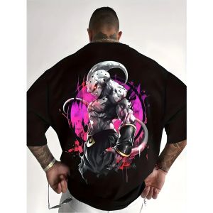 Dragon Ball Animation Printed Plus Size T-Shirt Summer New Mens and Womens Harajuku Loose Casual Parent-Child Short Sleeve Top