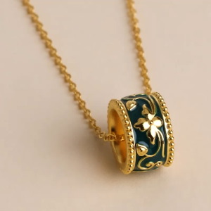 CHOW SANG SANG 周生生 999 24K Solid Gold Cultural Blessings ethnic element necklace for Women 47cm 95631U