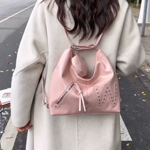 SEA YADOU กระเป๋าโท้ทสำหรับสุภาพสตรีกระเป๋าสะพายไหล่สะพายข้างแฟชั่น PU หรูหราความจุขนาดใหญ่