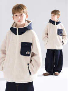 MUCMUKN | Bear Print 3M New Thinsulate Faux Sherpa Kids Winter Jacket