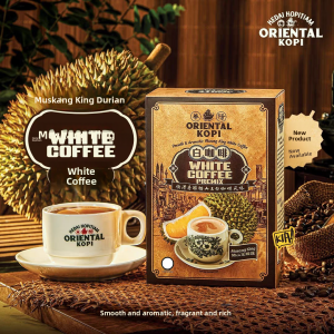 HuaYang White Coffee Multi-Flavor Instant Coffee Durian Flavor Malaysian Origin 380g Boxed Pack Soluble Coffee Beverages