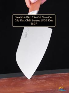 Dao Bếp Thép Đức 1.4116 Kiểu Nhật Gồm Dao Thái Dao Chặt Siêu Bén Cán Gỗ Mun Cao Cấp Chống Gỉ Đạt Chất Lượng LFGB Đức