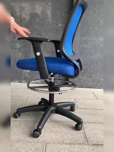 MEISITEKEKE | Comfortable High Footrest Adjustable Swivel Mesh Back Office Chair