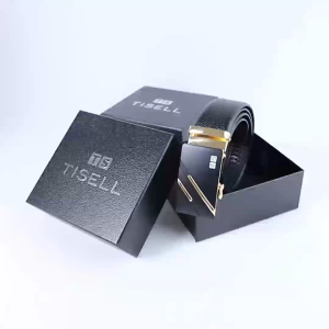 Tisell - Ikat Pinggang Pria Kulit PU Tipe Rel Men Belt Sabuk Otomatis Fashion Kekinian