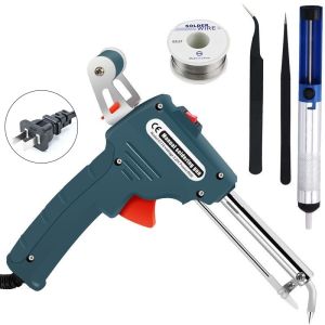 HSHOP Soldering Projects with 60W Manual External Heating Soldering Iron and Automatic Tin Wire Feed HXQ01