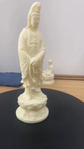 Tượng Phật Bà Quan Âm Bồ Tát chất liệu đá nhân tạo size 20cm nhập khẩu làng nghề đúc tượng mỹ nghệ Đài Loan