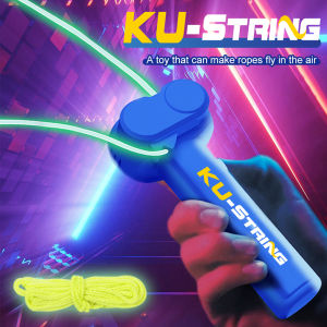 Chidren String Rope Glow in The Dark Toys String Rope Launcher Luminous Portable Handheld String Stress Relief Toy For Kids