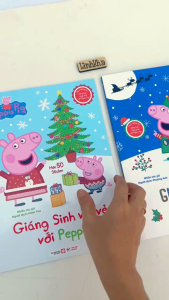 Sách tô màu và trò chơi - Giáng sinh an lành Giáng sinh vui vẻ với Peppa Pig - Tân Việt
