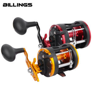 BILLINGS Trolling Drum Fishing Reel 3+1bb Sea Saltwater Fishing Reels Left/Right Hand Inshore Surf Round Baitcasting Reel