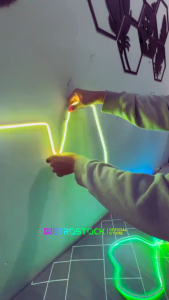 LAMPU HIAS LED NEON FLEX RUNNING 12V-24V RGB MODE RUNING CAHAYA WARNA WARNI 5M 10M RHYTME PRO REMOTE WIRELESS BLUETOOTH WIFI HIAS RUMAH KAMAR ESTETIK AESTHETIC