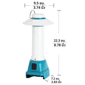 โคมไฟ 800LM สําหรับแบตเตอรี่ Makita LXT 14.4V-18V ไฟตั้งแคมป์แบบพกพาพร้อม USB/Type-C การใช้งานฉุกเฉิน (ไม่รวมแบตเตอรี่)